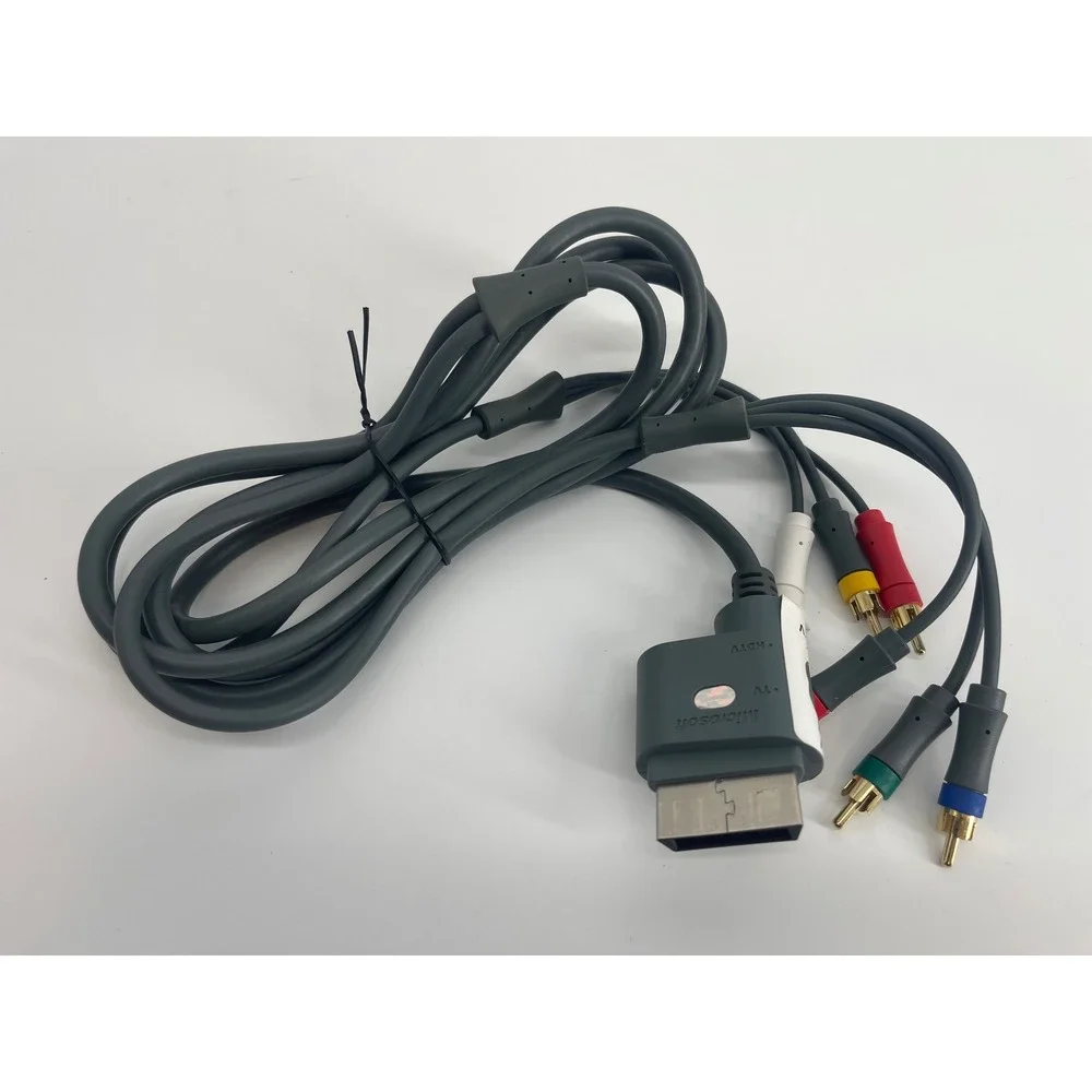 Microsoft Xbox 360 Component HD AV Cable Grey Excellent OEM TV HDTV Switch